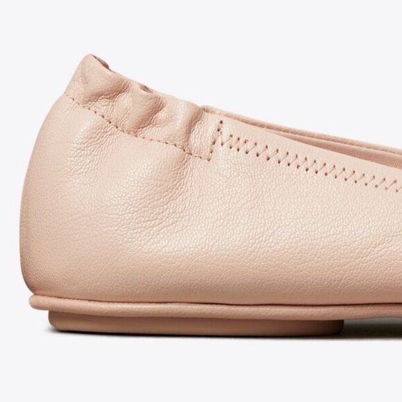 Tory Burch $298 Minnie Pavé Travel Ballet Flats Shell Pink MANY SIZES - Picture 6 of 8